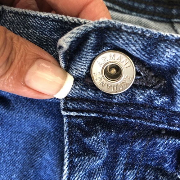 Armani Exchange A|X Straight Fit J16 Jeans 28 X 31 Distressed Blue Dark Wash EUC - Picture 4 of 11